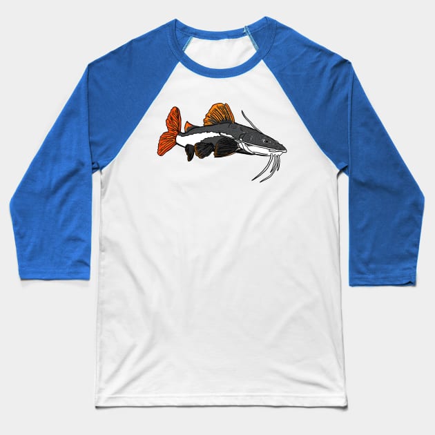 Redtail Catfish Baseball T-Shirt by SNK Kreatures